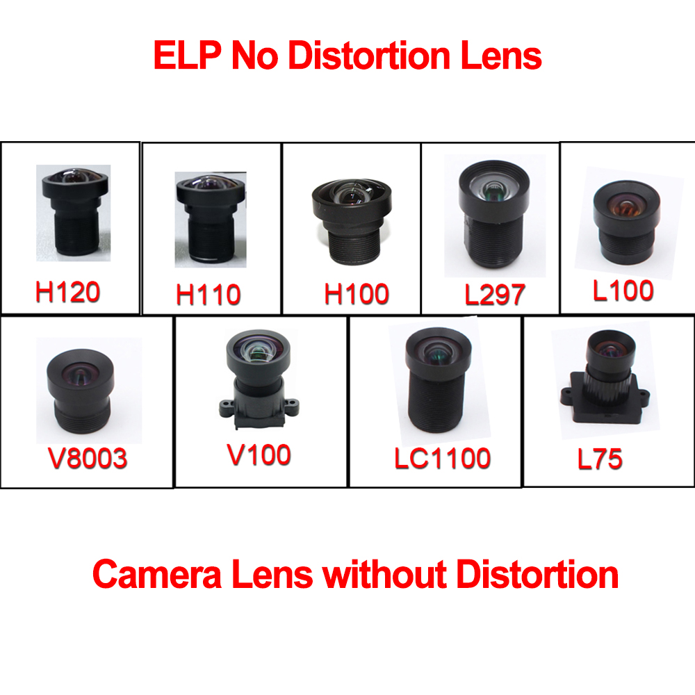 No Distortion Lens CCTV HD Megapixel Lens Fixed Focus Zero Distortion Free M12 Mount Lens for ELP usb camera